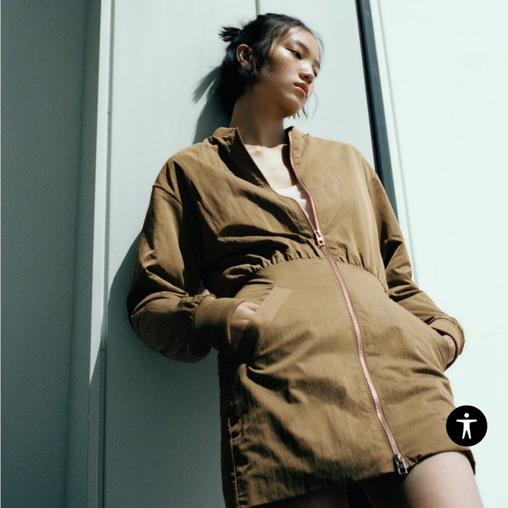 NWT. ZARA PUFFER DRESS. XS